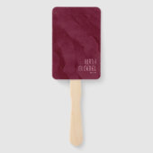 Dreamy Foliage Wedding Zeremony Burgundy ID817 Fächer (Rückseite)