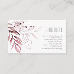 Dreamy Foliage Wishing Well V1 Burgundy ID817 Begleitkarte