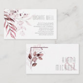 Dreamy Foliage Wishing Well V3 Burgundy ID817 Begleitkarte (Vorne/Hinten)