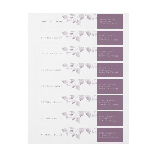 Dreamy Foliage Wraround Label (Bogen)