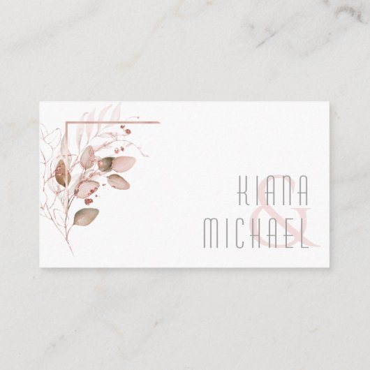 Dreamy Foliage wünscht gut V2 Rosa ID817 Begleitkarte (Rückseite)