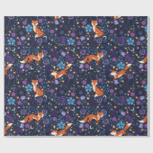 Dreamy Folk Foxes Geschenkpapier (Flach)