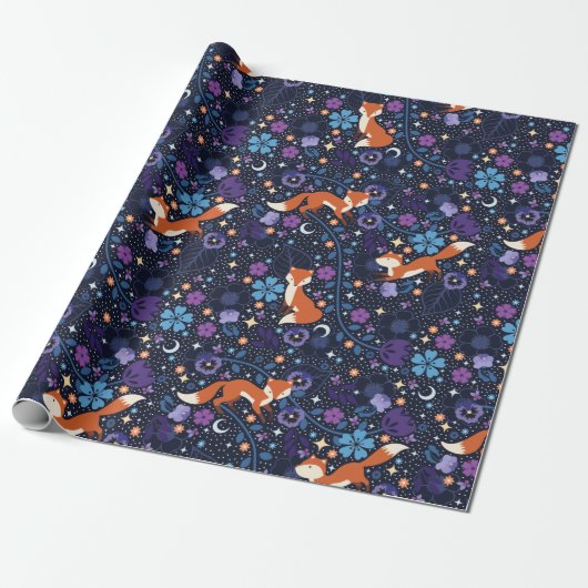 Dreamy Folk Foxes Geschenkpapier (Ungerollt)