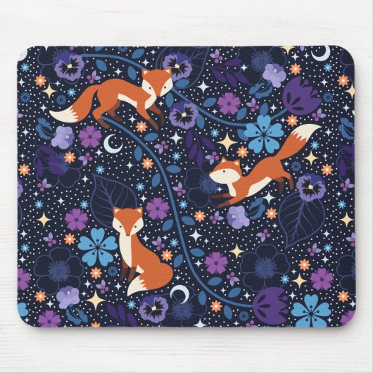 Dreamy Folk Foxes Mousepad (Vorne)