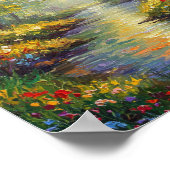 Dreamy Forest Stream | Impressionist Style Poster (Ecke)