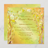 Dreamy Forest Trees Brautparty Einladung (Vorne/Hinten)