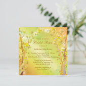 Dreamy Forest Trees Brautparty Einladung (Stehend Vorderseite)