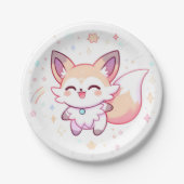 Dreamy Fox Baby Dusche Pappteller (Vorderseite)