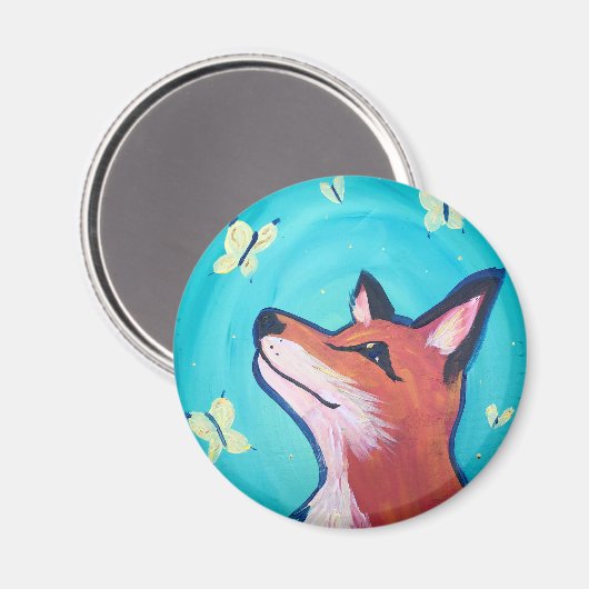 Dreamy Fox Kitchen Magnet (Vorderseite/Rückseite)