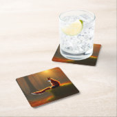 Dreamy Fox Rechteckiger Pappuntersetzer (Vor Ort)