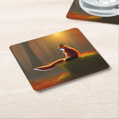 Dreamy Fox Rechteckiger Pappuntersetzer (angewinkelt)