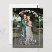 Dreamy Frame bearbeitbare Farbe Save the Date Post Postkarte (Vorne/Hinten)