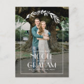 Dreamy Frame bearbeitbare Farbe Save the Date Post Postkarte (Vorderseite)