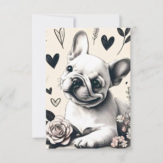 Dreamy Frenchie Dankeskarte (Vorderseite)