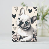 Dreamy Frenchie Dankeskarte (Stehend Vorderseite)