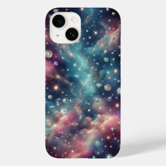 Dreamy Galaxy Diamond Space Glitter Stars Pastel N Case-Mate iPhone 14 Hülle