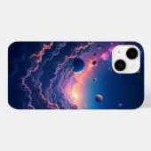 Dreamy Galaxy Space Art iPhone Case (Rückseite (Horizontal))