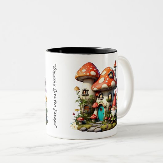 "Dreamy Garden Scene" Zweifarbige Tasse (VorderseiteRechts)