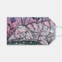 Dreamy Garden Snooze Katze Aquarelle