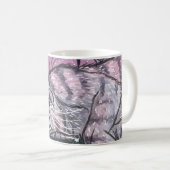 Dreamy Garden Snooze Katze Aquarelle Kaffeetasse (VorderseiteRechts)