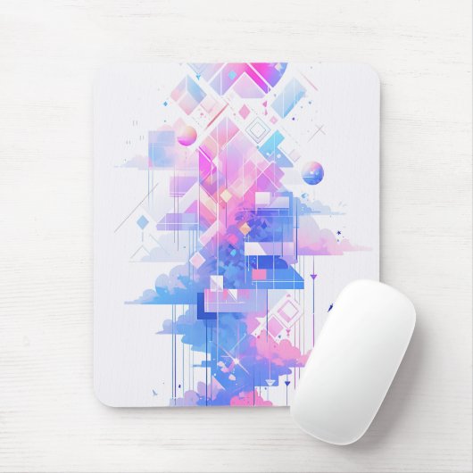 Dreamy Geometric Skyscape Mousepad (Mit Mouse)