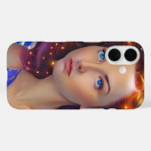 Dreamy Girl mit Rainbow Lights Case-Mate iPhone Hülle (Rückseite (Horizontal))