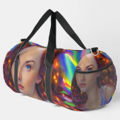 Dreamy Girl mit Rainbow Lights Duffle Bag (Rechte Ecke)