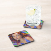 Dreamy Girl mit Rainbow Lights Getränkeuntersetzer (Rechte Seite)