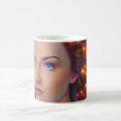 Dreamy Girl mit Rainbow Lights Kaffeetasse (Mittel)