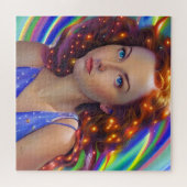 Dreamy Girl mit Rainbow Lights Puzzle (Horizontal)