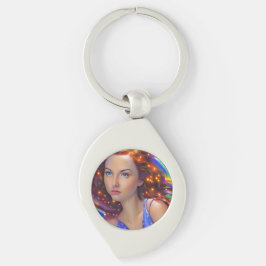 Dreamy Girl mit Rainbow Lights Schlüsselanhänger