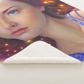Dreamy Girl mit Rainbow Lights Sherpadecke (3/4)
