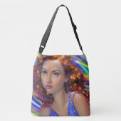 Dreamy Girl mit Rainbow Lights Tragetaschen Mit Langen Trägern (Rückseite)