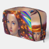 Dreamy Girl mit Rainbow Lights Waschbeutel (Rechte Ecke)