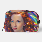 Dreamy Girl mit Rainbow Lights Waschbeutel (Rückseite)