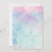 Dreamy Girly on Cloud 9. Geburtstag Einladung (Rückseite)