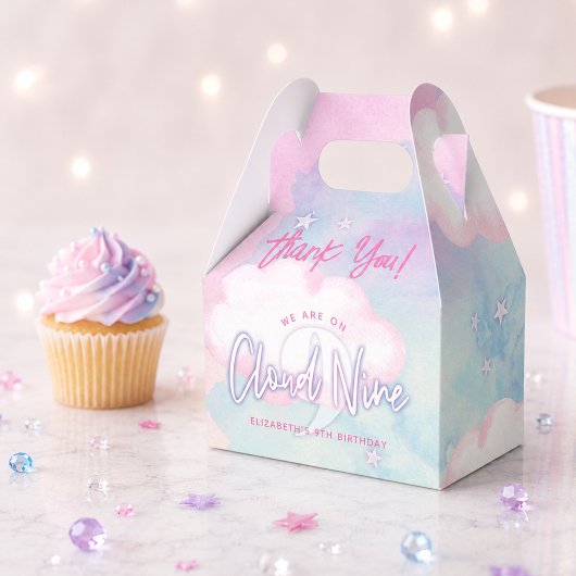 Dreamy Girly on Cloud 9. Geburtstag Geschenkschachtel