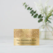 Dreamy Glitzy Gold Sparkle Visitenkarte (Stehend Vorderseite)