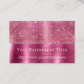 Dreamy Glitzy Pink Silver Sparkle Visitenkarte (Vorderseite)