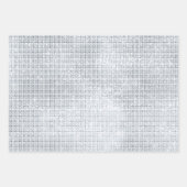 Dreamy Glitzy Silver Sparkle Geschenkpapier Set (Vorderseite 3)