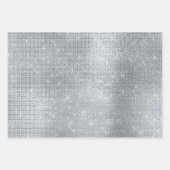 Dreamy Glitzy Silver Sparkle Geschenkpapier Set (Vorderseite)