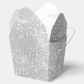 Dreamy Glitzy Silver Sparkle Geschenkschachtel (Geöffnet)