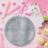 Dreamy Glitzy Silver Sparkle Pappteller (Party)