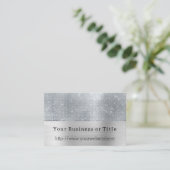 Dreamy Glitzy Silver Sparkle Visitenkarte (Stehend Vorderseite)