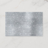 Dreamy Glitzy Silver Sparkle Visitenkarte (Rückseite)