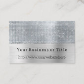 Dreamy Glitzy Silver Sparkle Visitenkarte (Vorderseite)