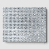 Dreamy Glitzy Silver Sparkle Wedding Gästebuch (Rückseite)