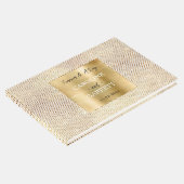 Dreamy Glitzy White Glam Sparkle Wedding Gästebuch (Ecke)