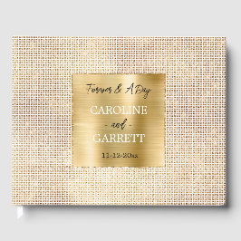 Dreamy Glitzy White Glam Sparkle Wedding Gästebuch