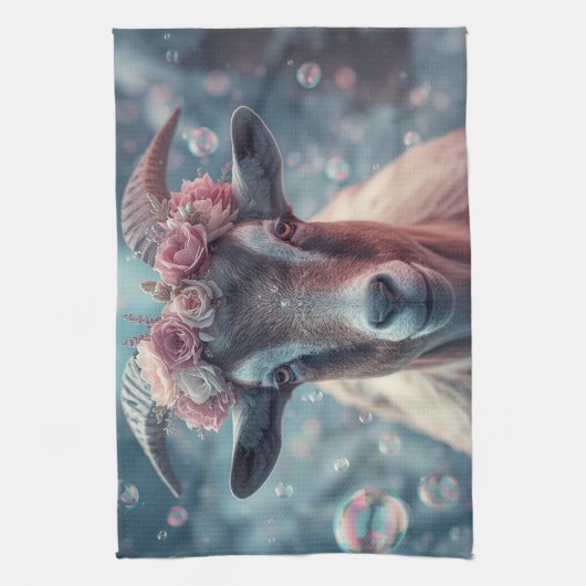 Dreamy Goat Art Geschirrtuch (Vertikal)